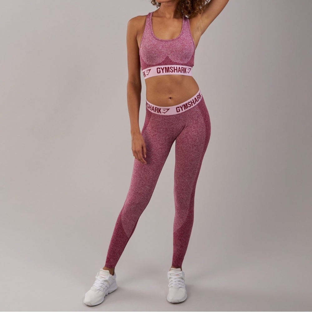 Beet Marl Chalk Pink Gymshark Flex Leggings